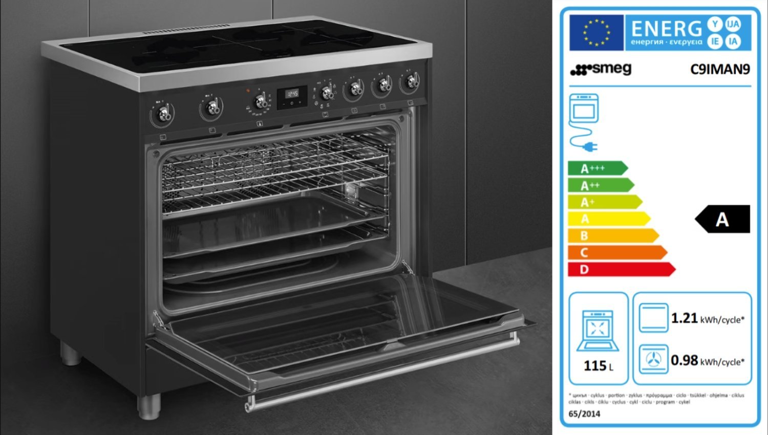 SMEG C9IMAN9 met energielabel